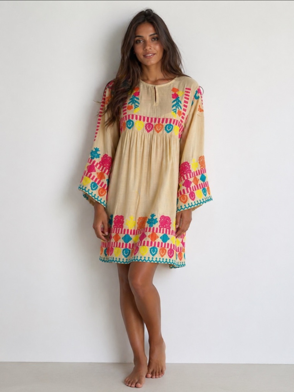 Sana Safinaz NWT Cotton Embroidered summer Dress in Sz S